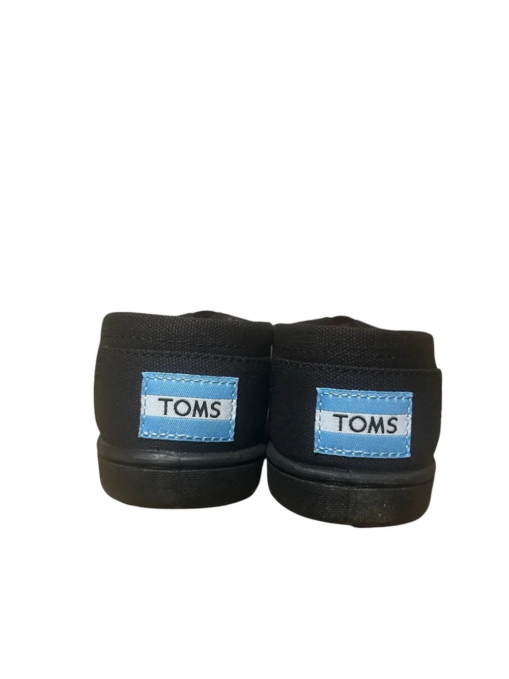TOMS Kids Classic Black Canvas Slip-On Shoes Size 12.5 Youth